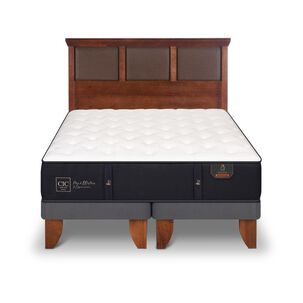 Cama Europea Cic Premium / 2 Plazas / Base Dividida + Respaldo