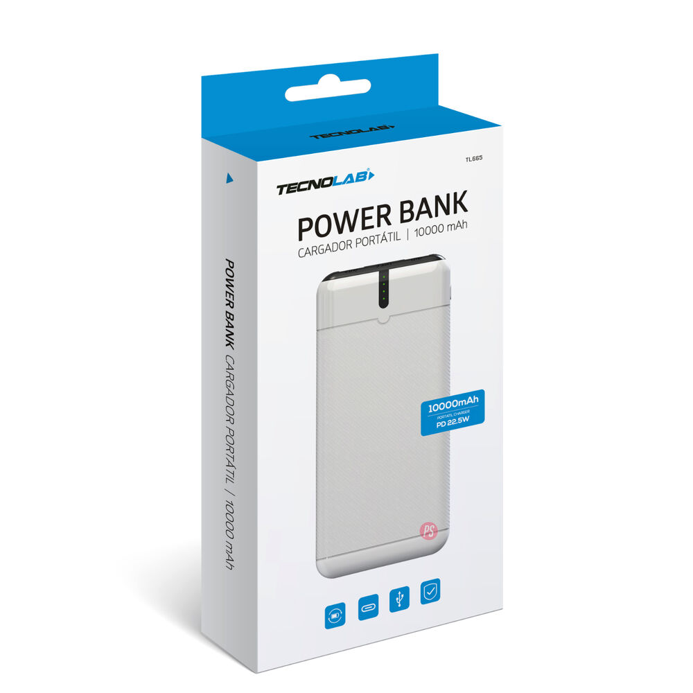 Power Bank 10000mah 22.5w Carga Rápida Blanco - Ps image number 2.0