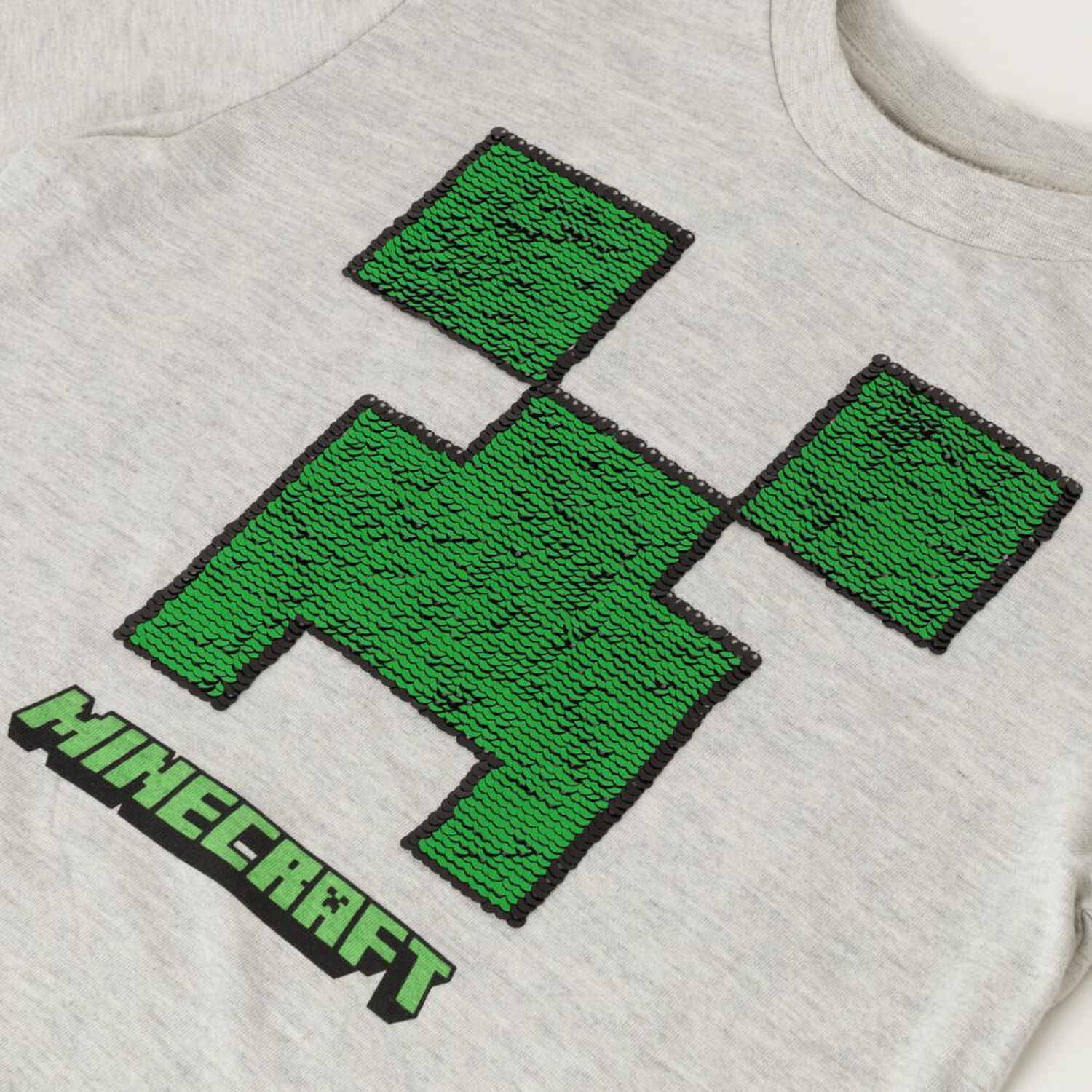 Polera Manga Larga Ni&ntilde;o Reversible Sequ Minecraft image number 2.0
