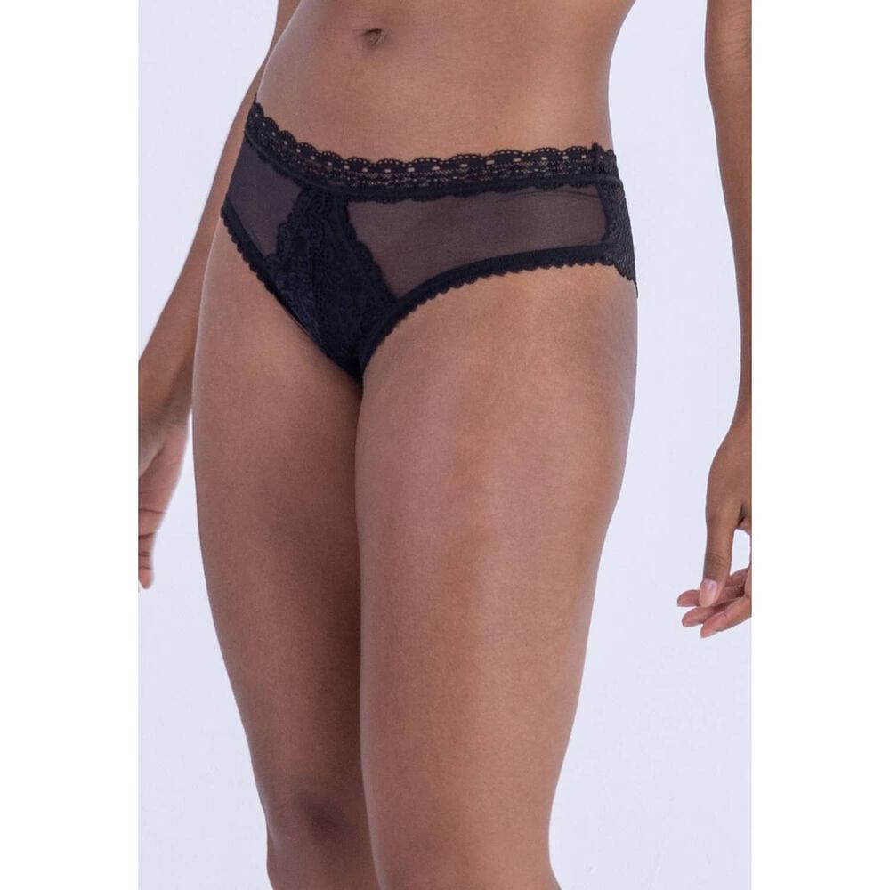 Calz&oacute;n De Encaje Y Tul Negro 2rios image number 0.0
