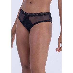 Calz&oacute;n De Encaje Y Tul Negro 2rios