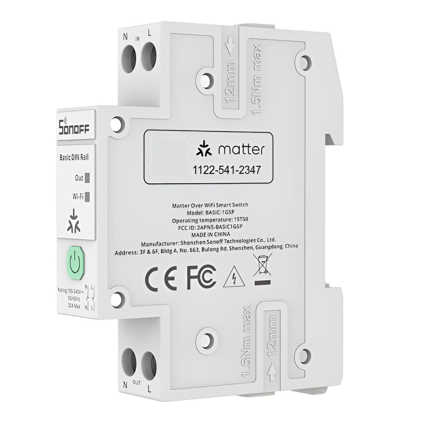 Interruptor Wifi Sonoff Basic-1gsp Riel Din 32a Medidor image number 4.0