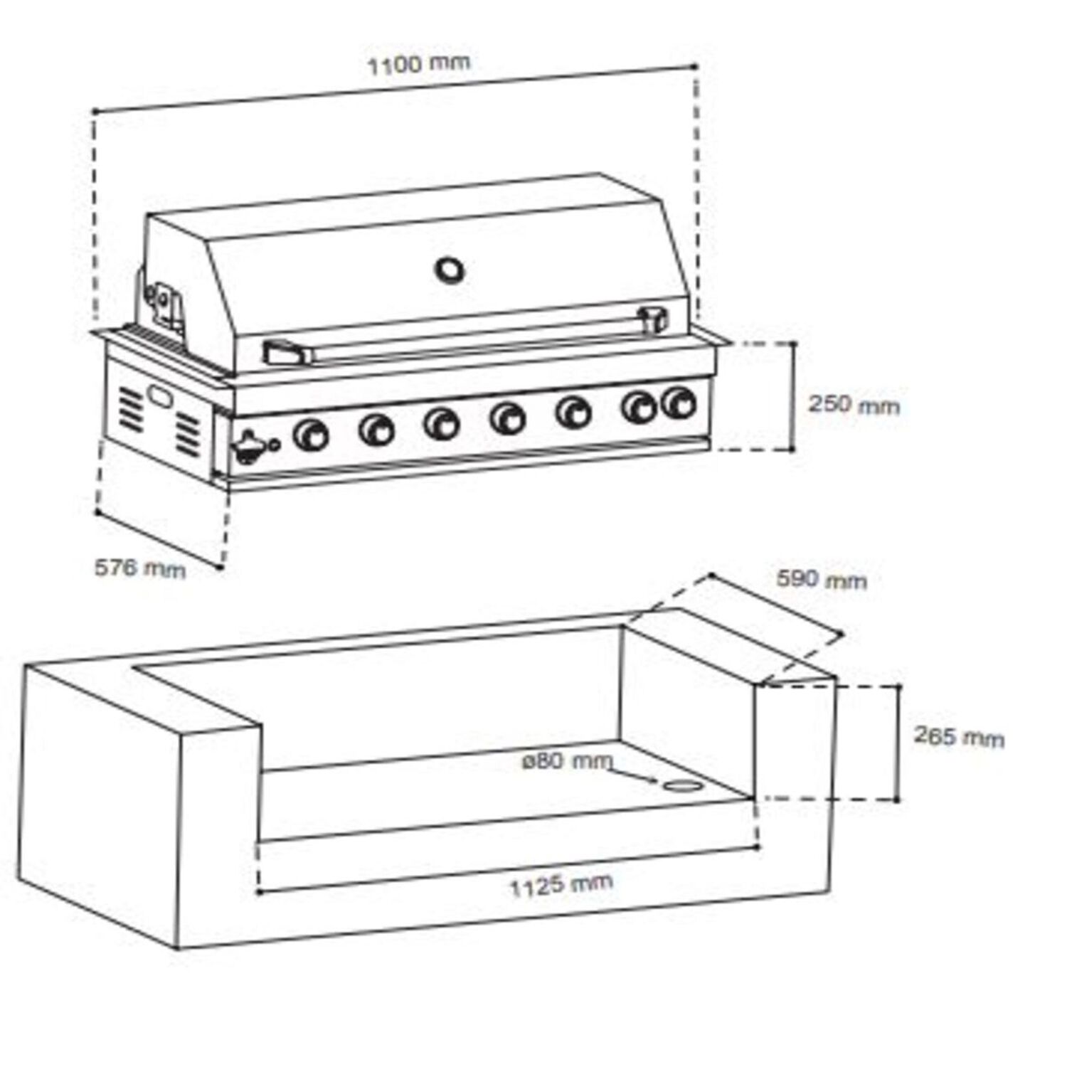 Parrilla A Gas Fdv Deluxe Expert 7q image number 8.0
