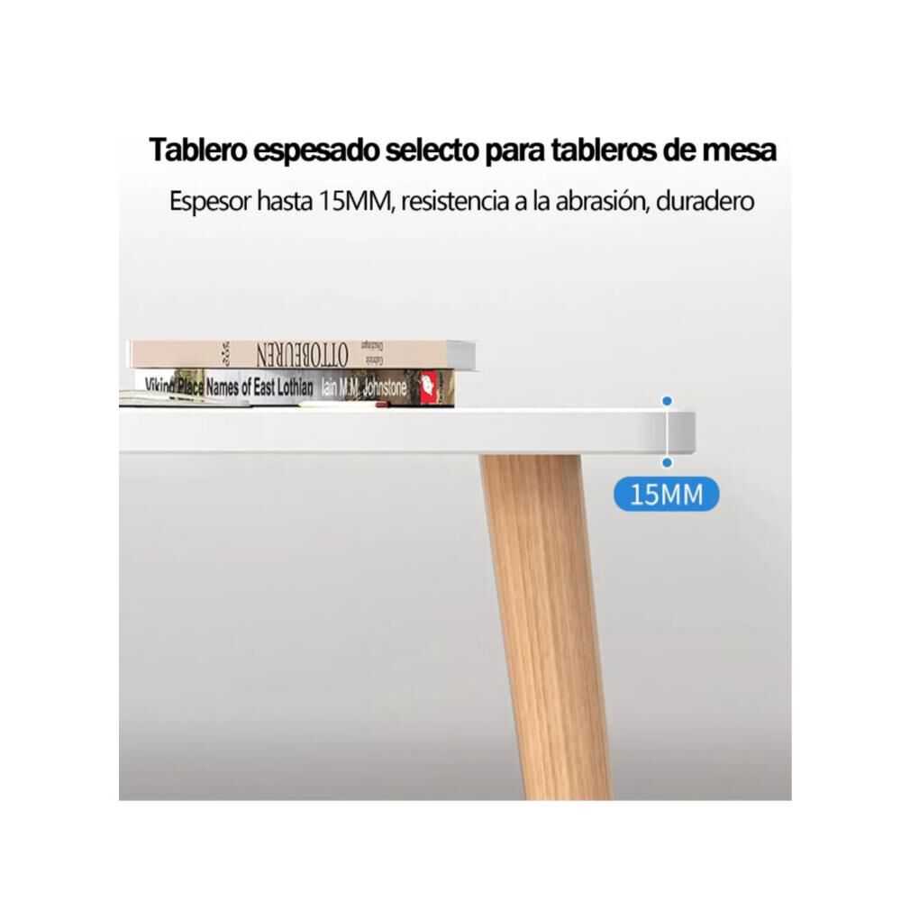 Mesa De Ordenador Diseño Curvo Para Hogar Oficina Madera image number 4.0