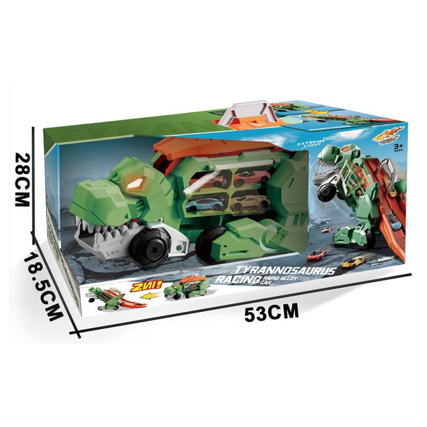 Juguete Camion Dinosaurio 2 En 1 Lanzador 15pzas Sonidos Infantil image number 5.0