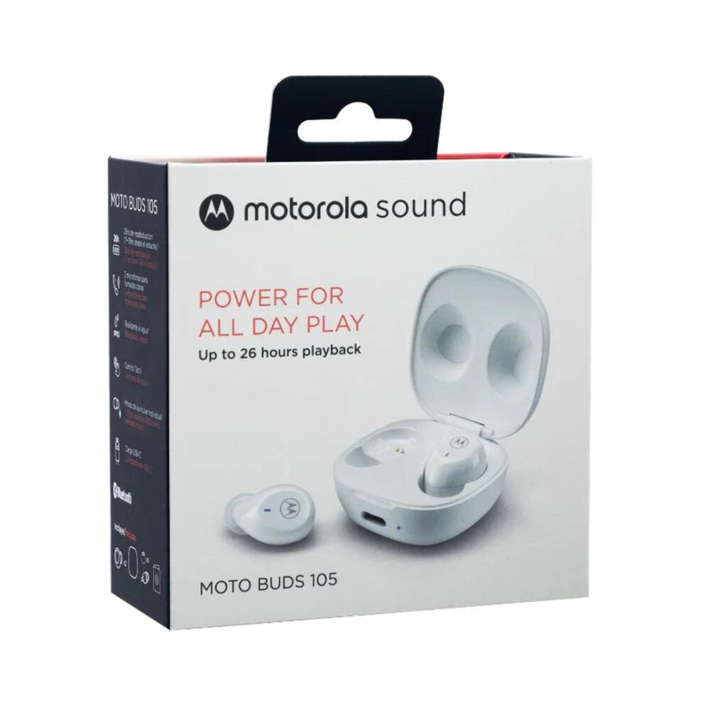 Audifonos Bluetooth Tws Recargables Blanco Motobuds 105 image number 3.0