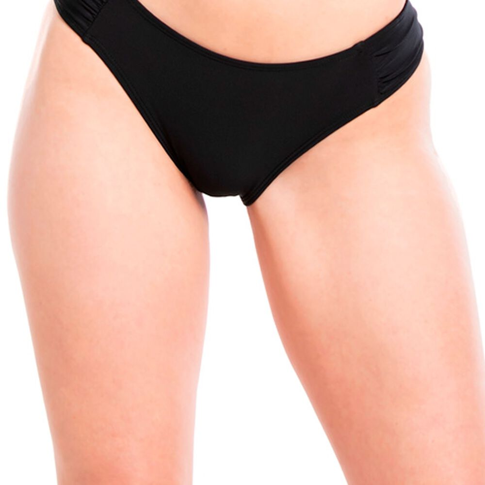 Bikini Calzón Con Drapeado Color Negro image number 0.0
