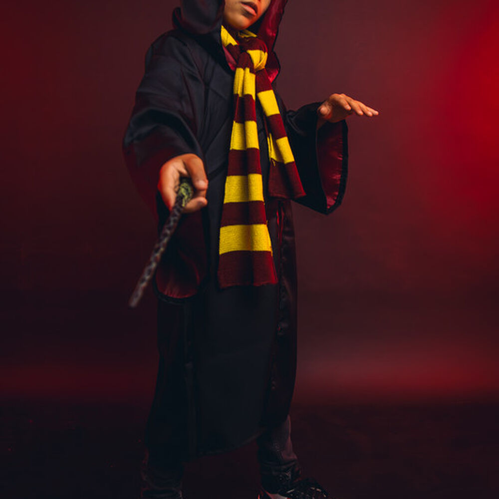 Disfraz Harry Potter Tunica Varita Bufanda Gryffindor Niño image number 3.0