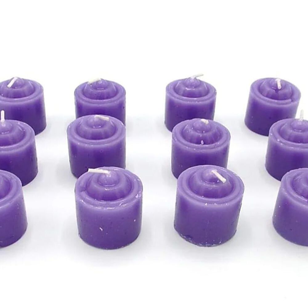 Set De 12 Velas Color Moradas image number 1.0