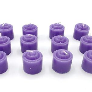 Set De 12 Velas Color Moradas