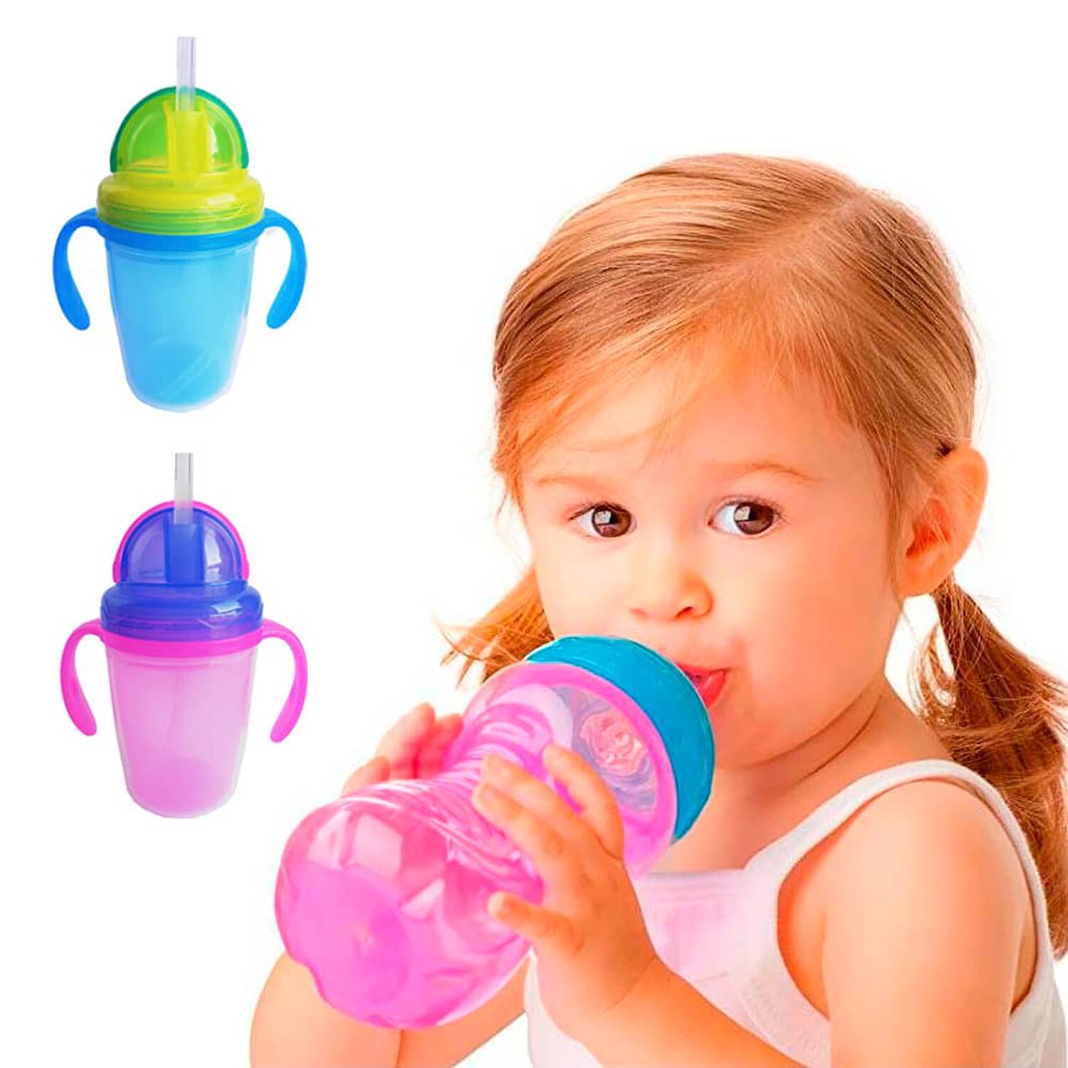 Vaso Entrenamiento Con Bombilla Y Asas Para Bebe Y Ni&ntilde;os image number 4.0