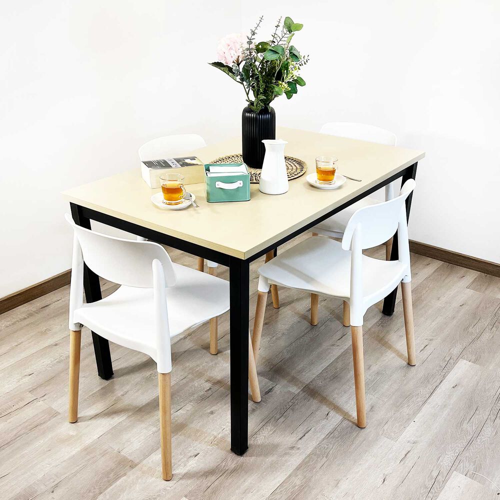 Juego De Comedor New York + 4 Sillas Lisboa Blancas image number 0.0