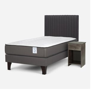 Cama Europea Rosen New Style 2 Plus / 1 Plaza / Base Normal + Set De Maderas