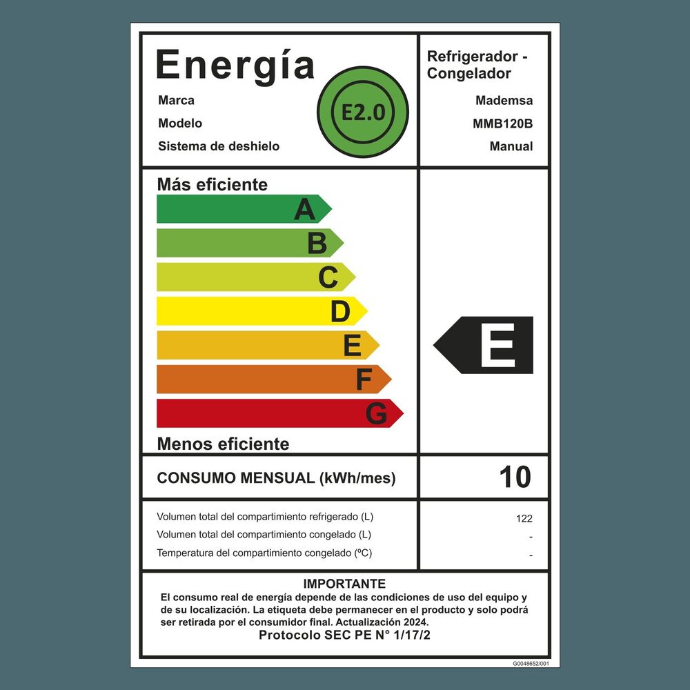 Frigobar 120l Fr&iacute;o Directo Con Llave Y Luz Led Mmb120b Negro image number 12.0