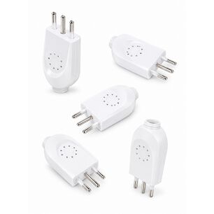 Pack 5 Enchufe Macho Volante 2p+t 10a 250v Certificado
