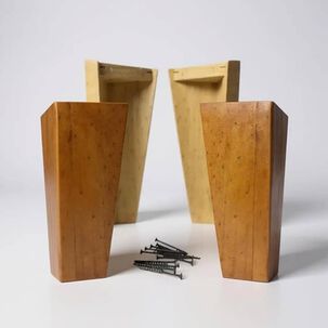 Kit 4 Patas Universales Para Cama Europea - Miel 24 Cm