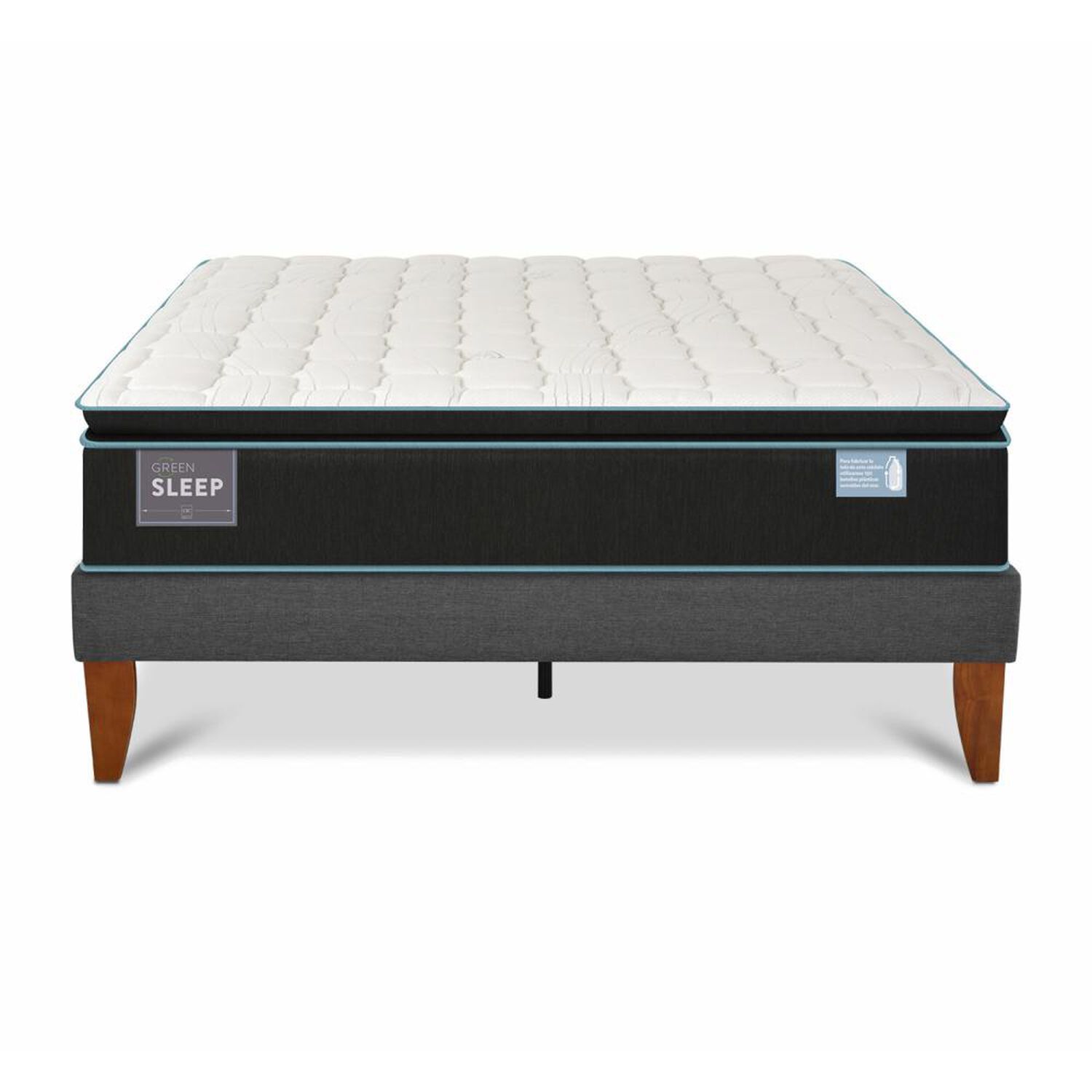 Cama Europea Cic Ce Box Gren Sleep / 2 Plazas / Base Normal image number 0.0