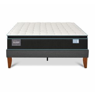 Cama Europea Cic Ce Box Gren Sleep / 2 Plazas / Base Normal