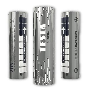 Pack 12 Pilas Aa Tesla Silver+ Alkaline Plus Extra Energy