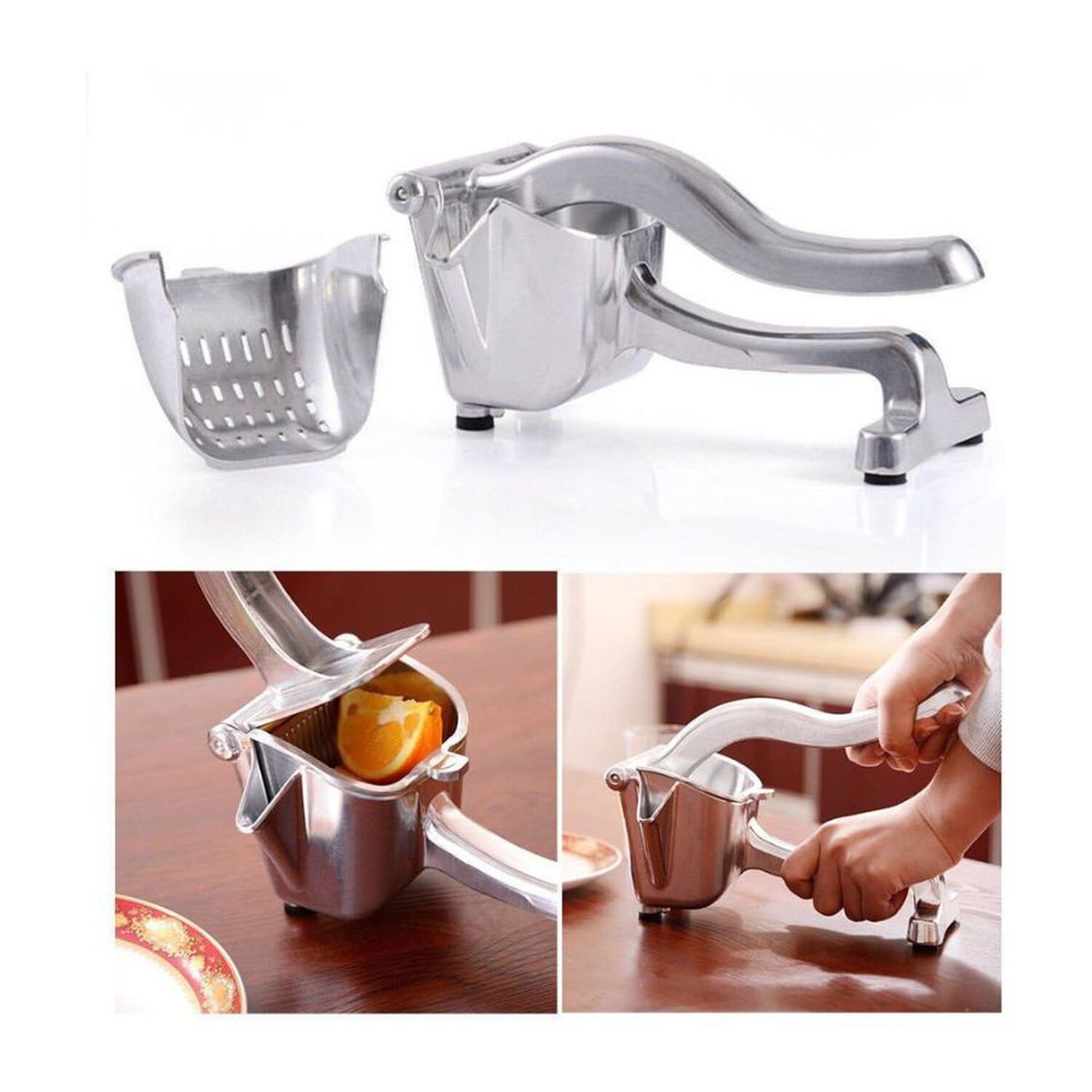 Exprimidor Manual Jugos De Fruta C&iacute;tricos De Aluminio image number 4.0