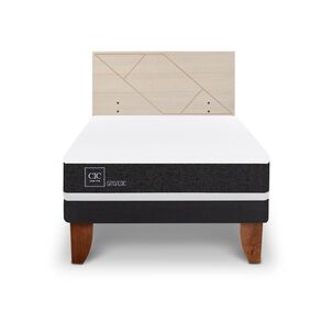 Cama Europea Cic Ortopedic / 1.5 Plazas / Base Normal + Respaldo