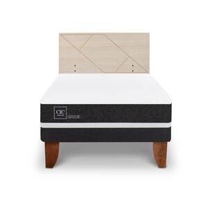 Cama Europea Cic Ortopedic / 1.5 Plazas / Base Normal + Respaldo