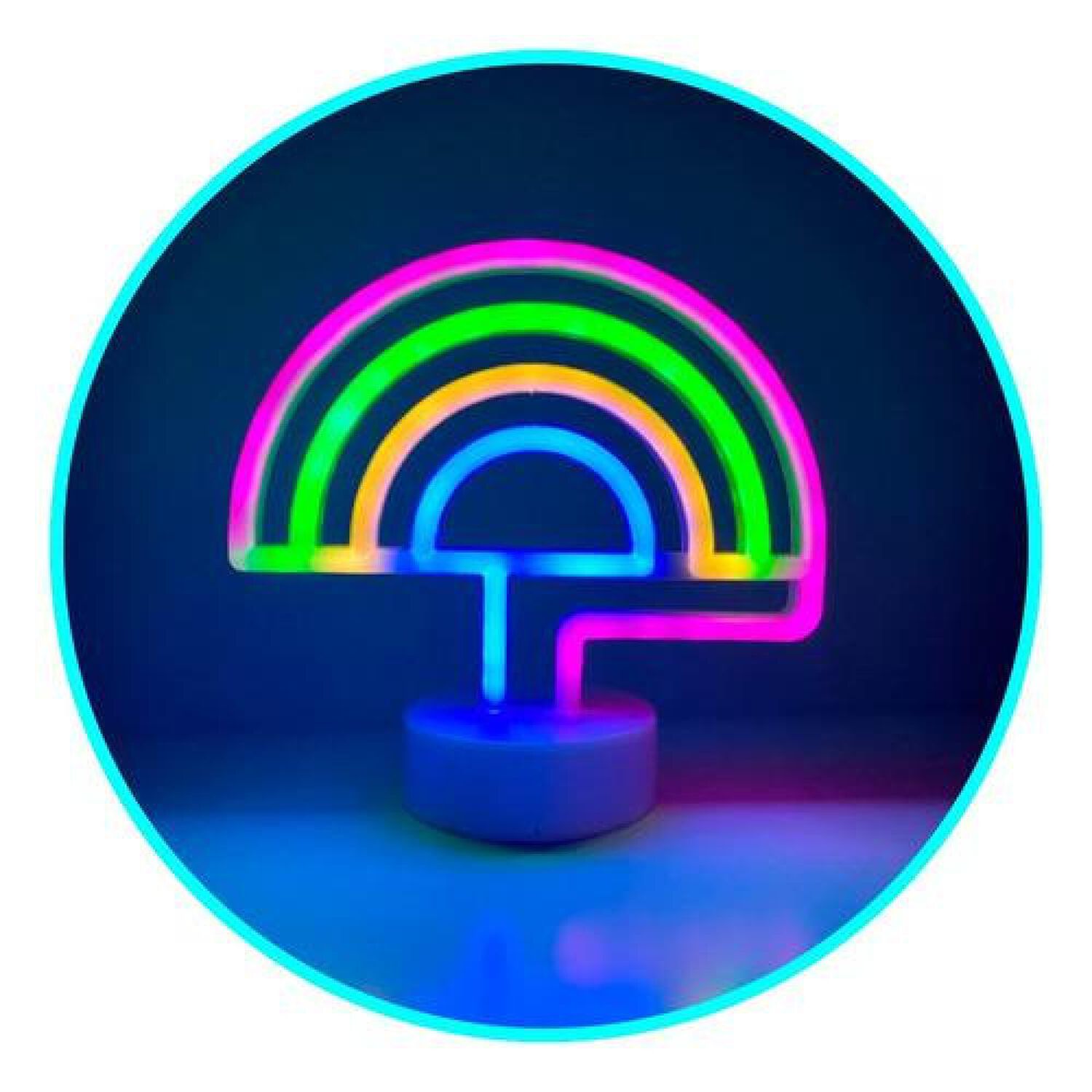 L&aacute;mpara Ne&oacute;n Led Arcoiris Pila Decoraci&oacute;n image number 0.0