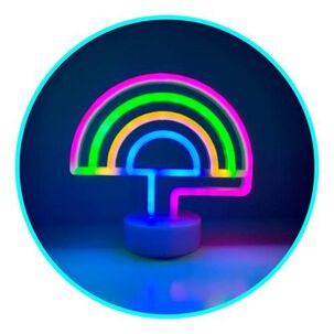 Lámpara Neón Led Arcoiris Pila Decoración