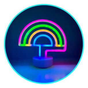 L&aacute;mpara Ne&oacute;n Led Arcoiris Pila Decoraci&oacute;n