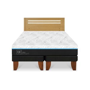 Cama Europea Cic Green Infinity / 2 Plazas / Base Dividida + Respaldo