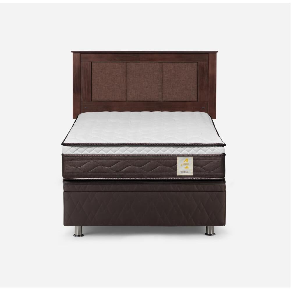 Cama Ba&uacute;l Rosen New Style 4 / 1.5 Plazas / Base Normal + Respaldo Rachel image number 0.0