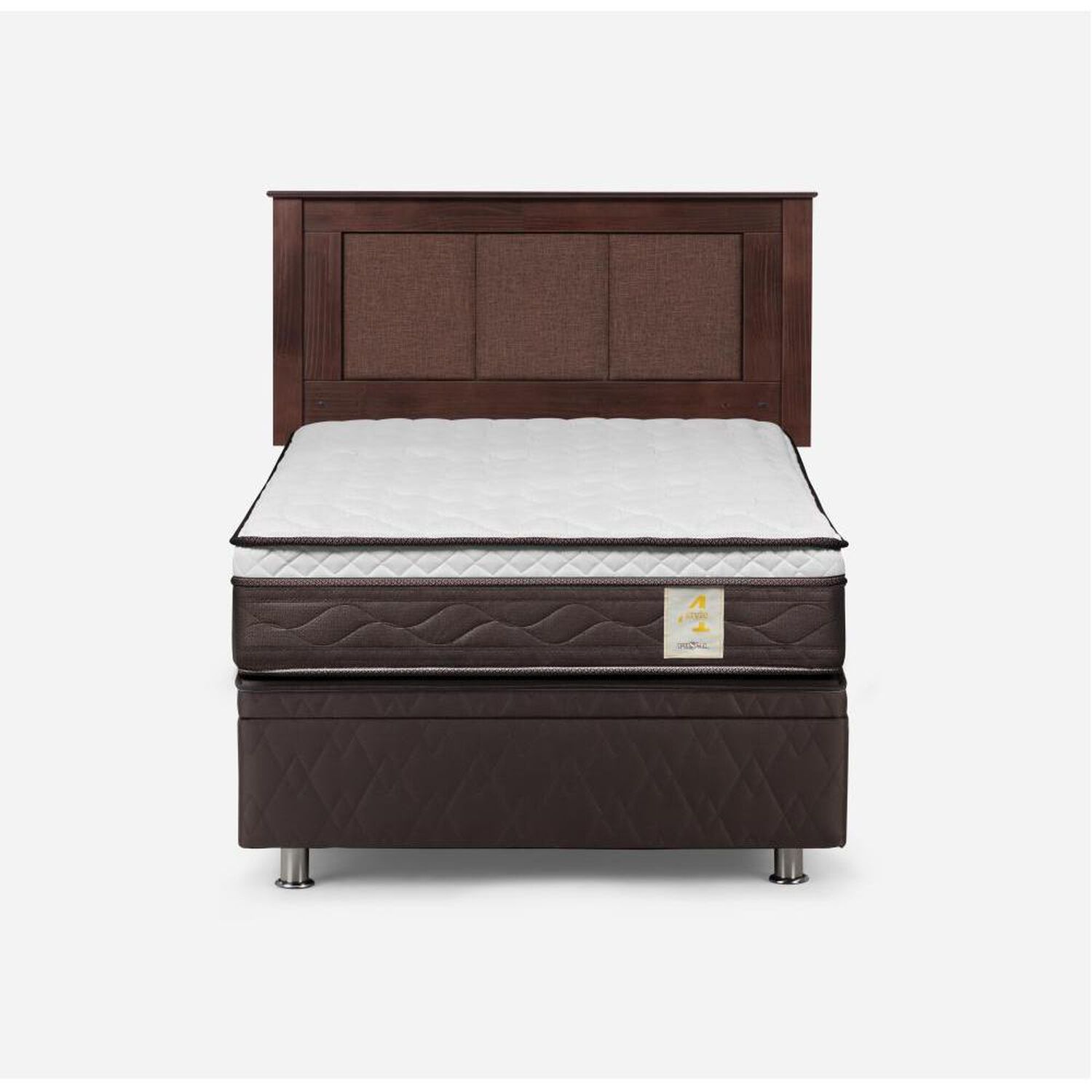 Cama Ba&uacute;l Rosen New Style 4 / 1.5 Plazas / Base Normal + Respaldo Rachel image number 0.0