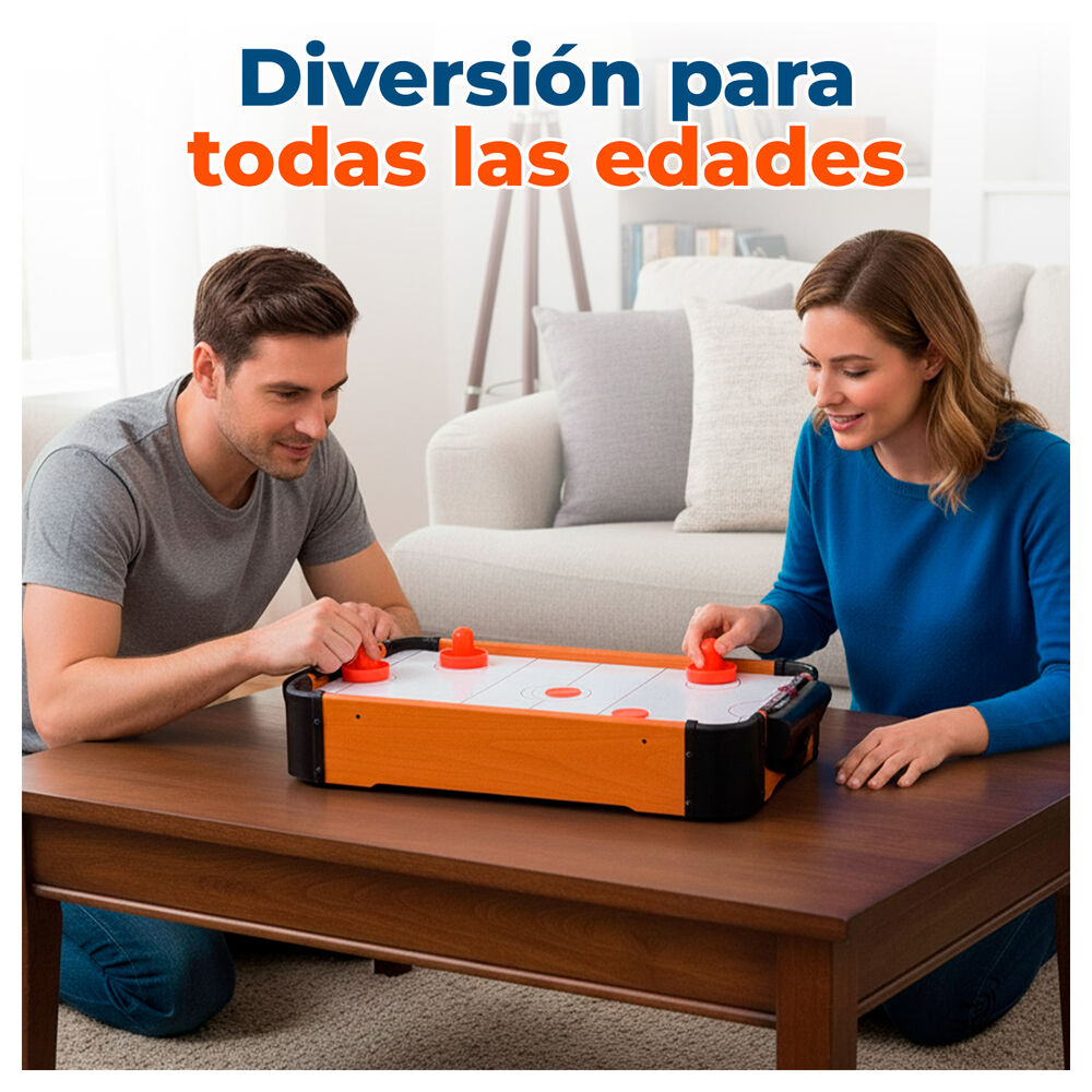 Mesa Air Hockey Portátil Con Aire Para Niños 36x69 Con Patas image number 2.0