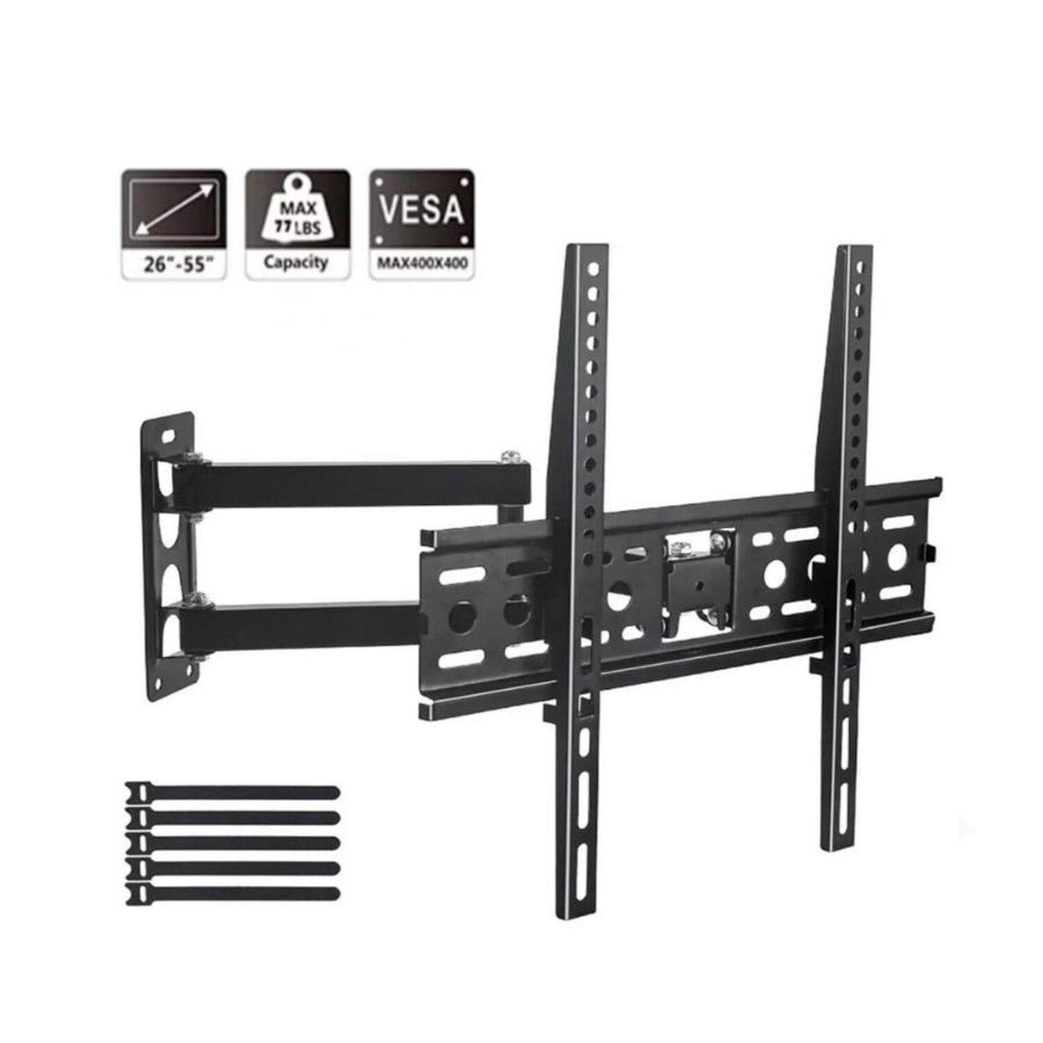 Soporte Tv Pared Articulado Full Motion 26 A 55 Pulgadas Giratorio image number 4.0