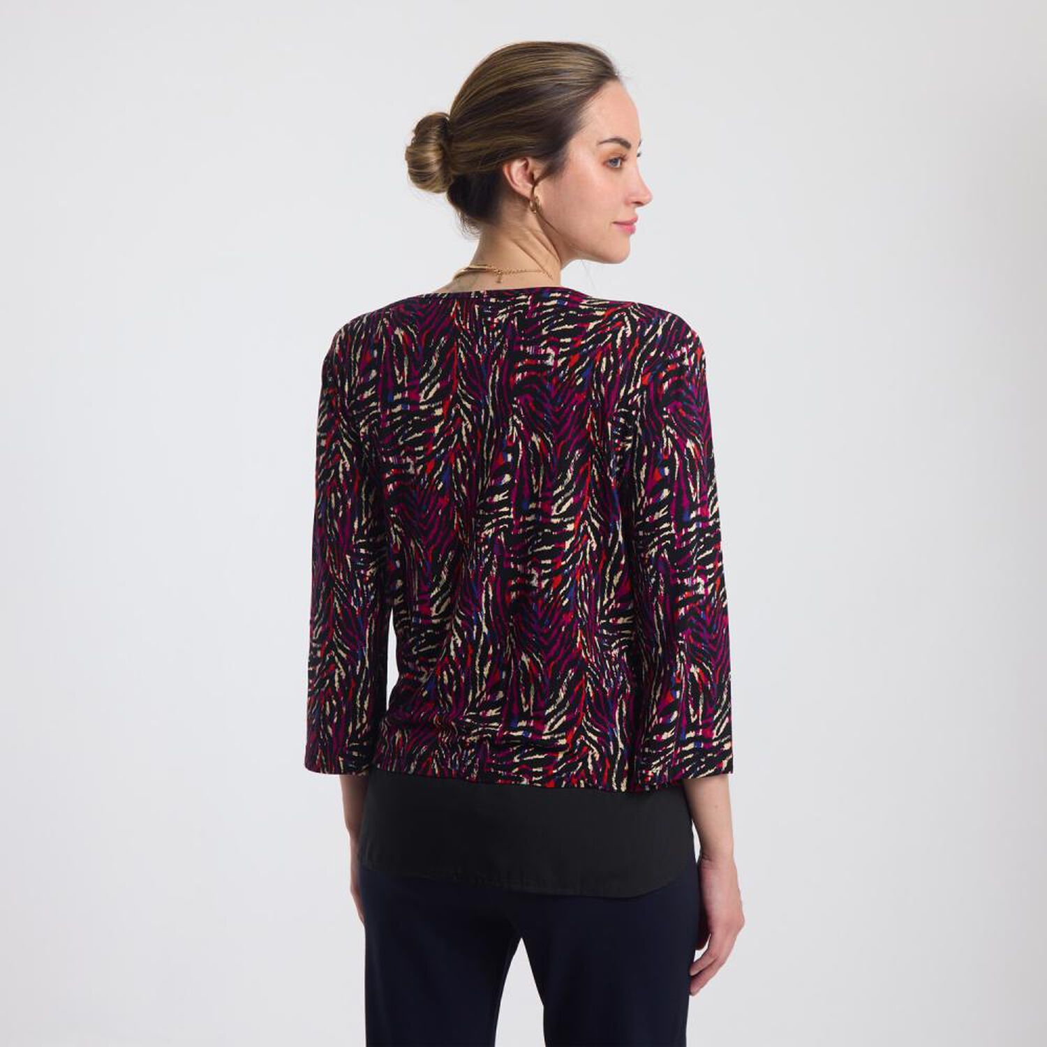Polera Full Print Con Blusa Manga Larga Cuello Redondo Mujer Lesage image number 3.0