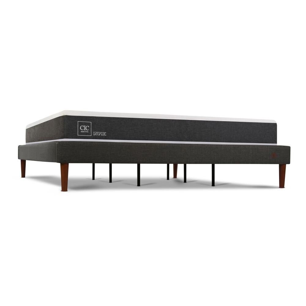 Cama Europea Cic New Ortopedic / King / Base Normal + Set De Maderas image number 8.0