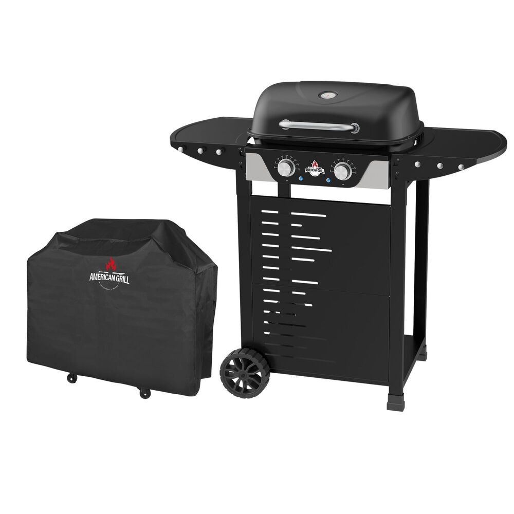 Set Parrilla Electrica 2 Quemadores Manhattan Black + Funda Xs image number 0.0