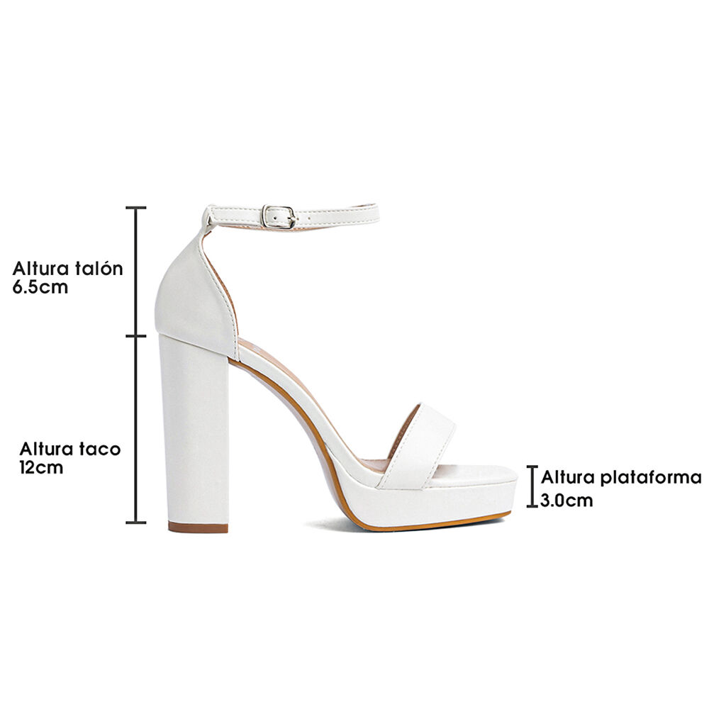 Sandalia Taco Fiesta Blanca Mujer Weide You189 image number 6.0