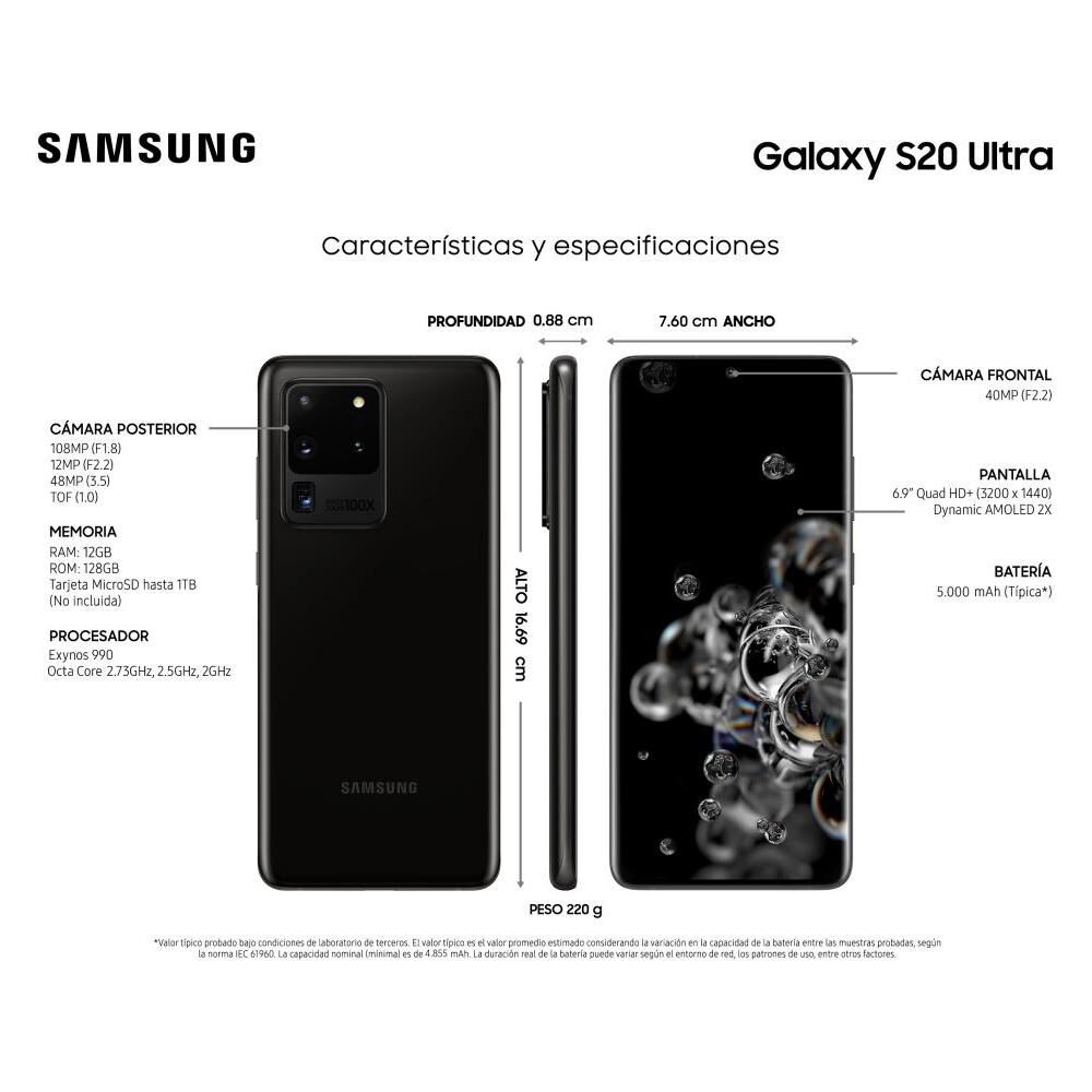Smartphone Samsung Galaxy S20 Ultra / 128 Gb / Liberado image number 7.0