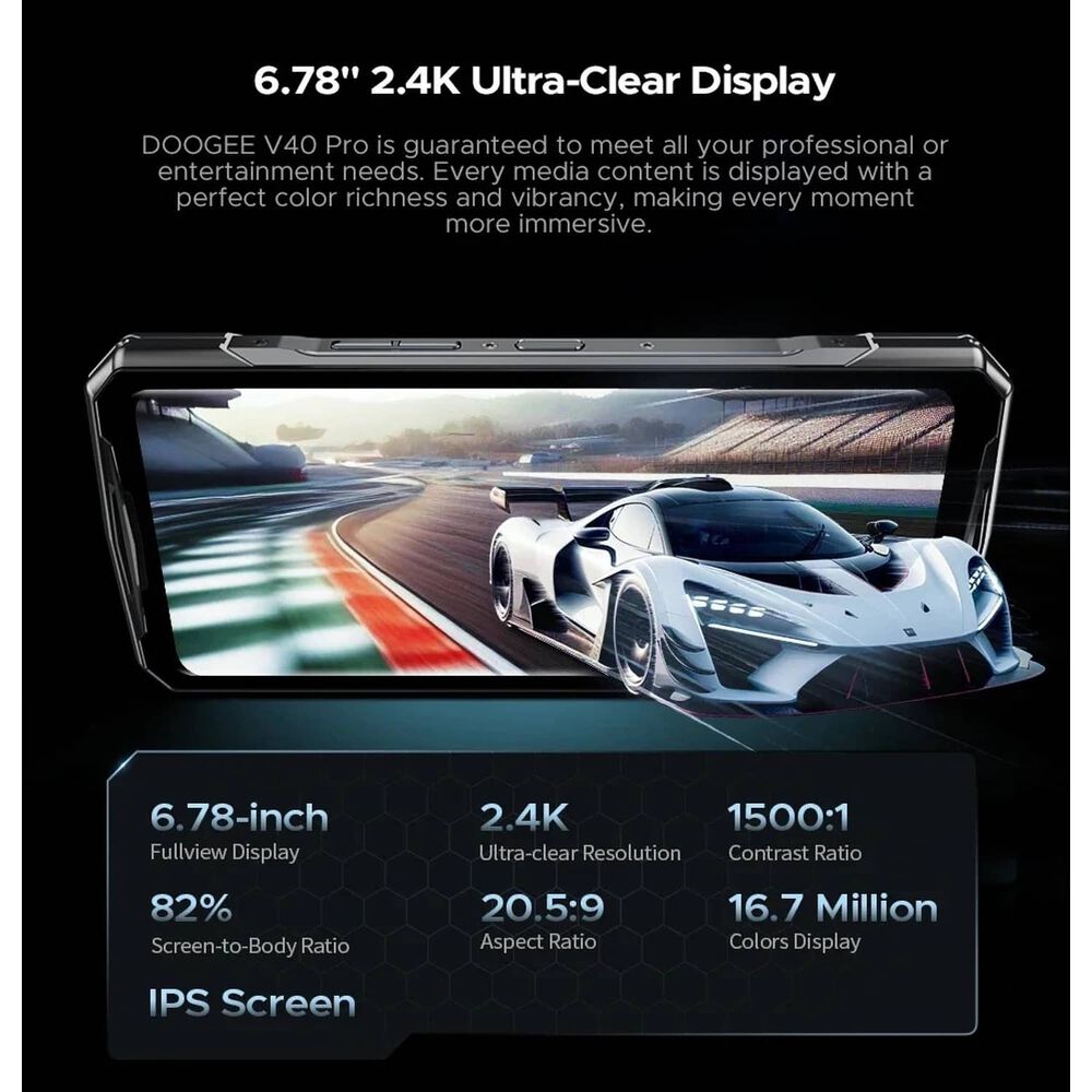 Doogee V40 Pro - Smartphone Rugerizado 5g Con 36gb Ram Y C&aacute;mara De 200mp image number 6.0