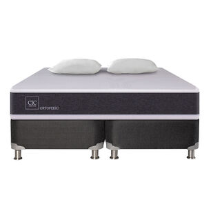 Box Spring Cic New Ortopedic B5 / King / Base Dividida + 2 Almohadas