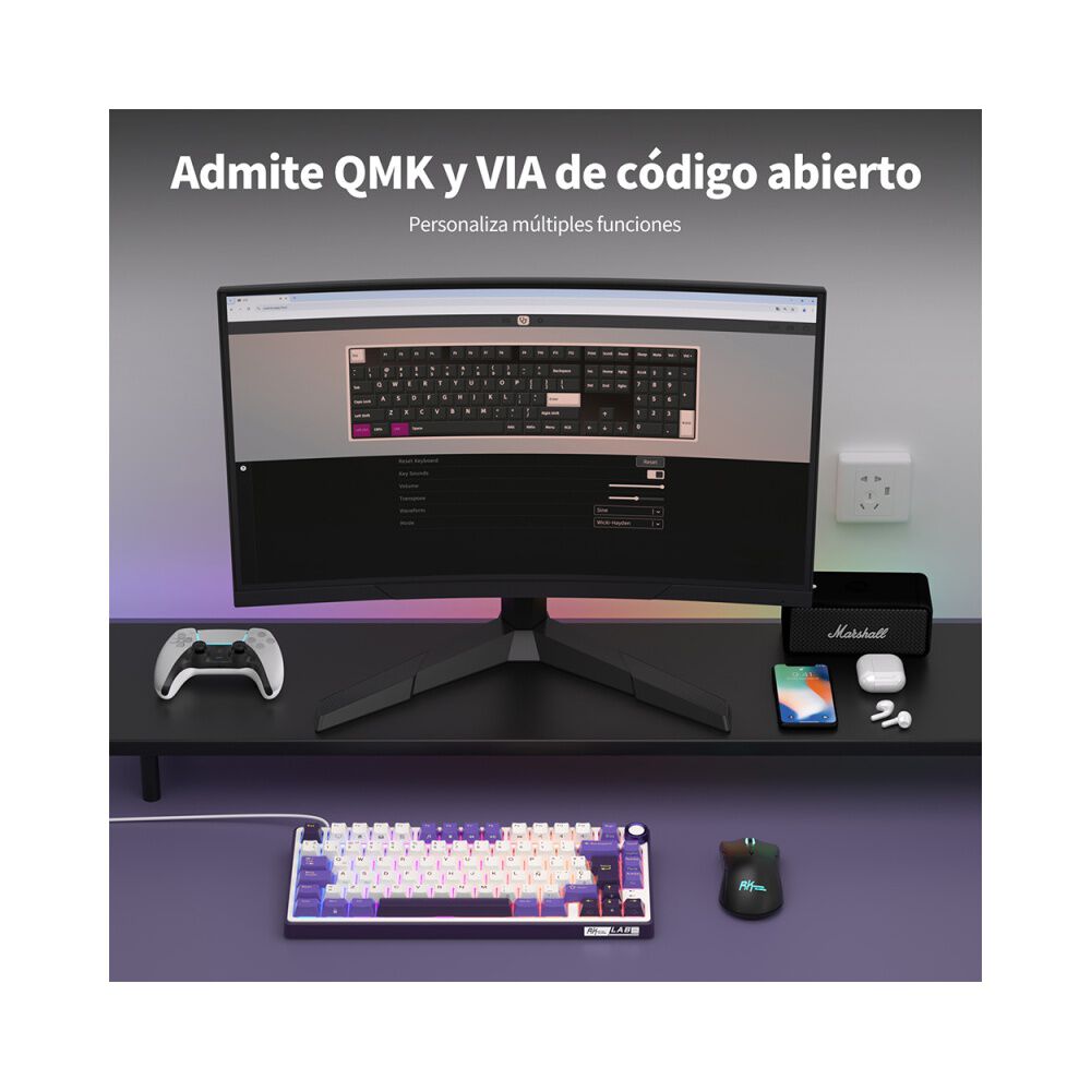 Teclado Mec&aacute;nico Rk R75 75% Espa&ntilde;ol - Royal Kludge image number 6.0