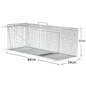 Jaula Plegable 94x34x37 Cm Ideal Para Mascotas Y Transporte