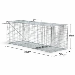 Jaula Plegable 94x34x37 Cm Ideal Para Mascotas Y Transporte