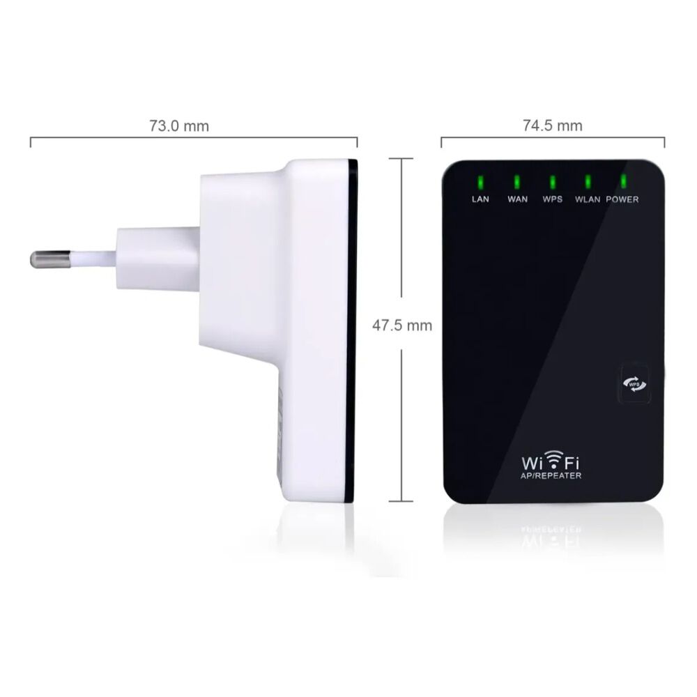 Repetidor Amplificador Wifi 300 Mbps Inal&aacute;mbrico Mini Router image number 2.0