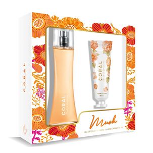 Set De Perfumería Musk Coral / 100 Ml / + Crema De Manos