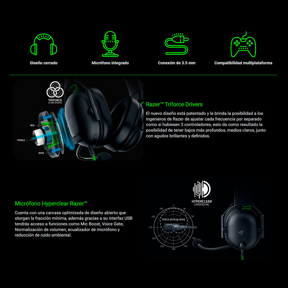 Audífonos Gamer Razer Blackshark V2 X White image number 6.0