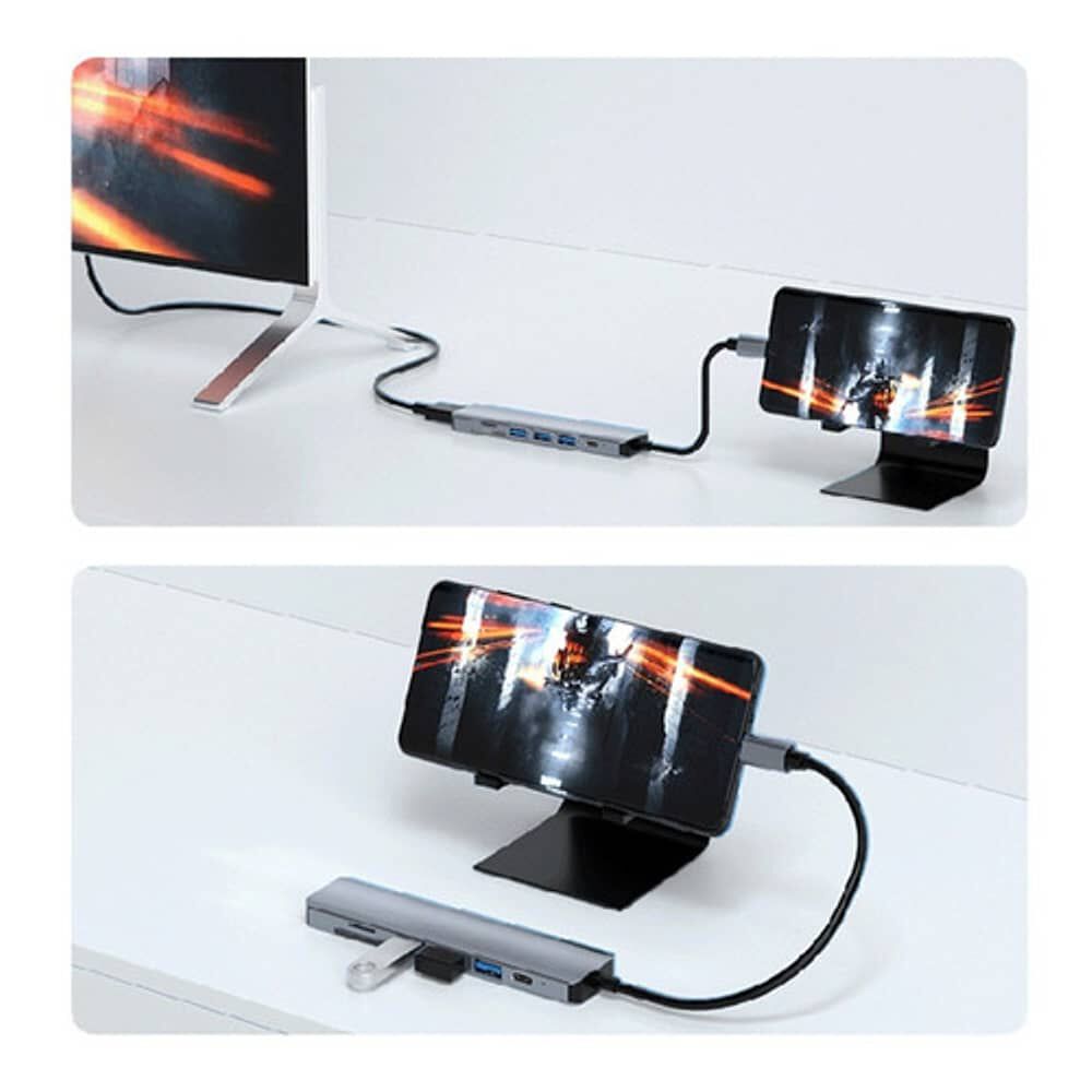 Adaptador 7 En 1 Entrada Tipo C 4k Hdmi Mac Windows image number 5.0