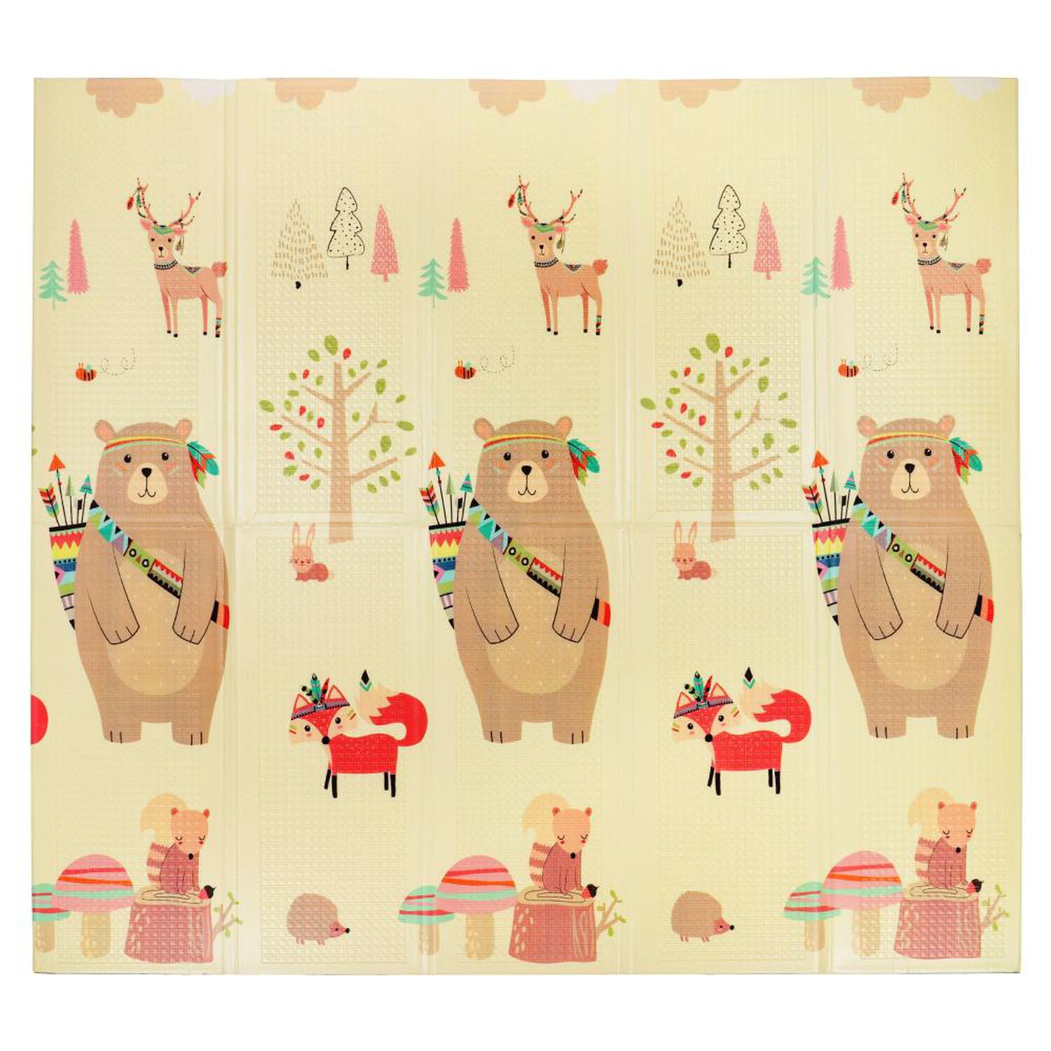 Alfombra Antigolpes Bebesit Infantil Plegable Con Bolso 180X120 Oso Y Oceano image number 1.0