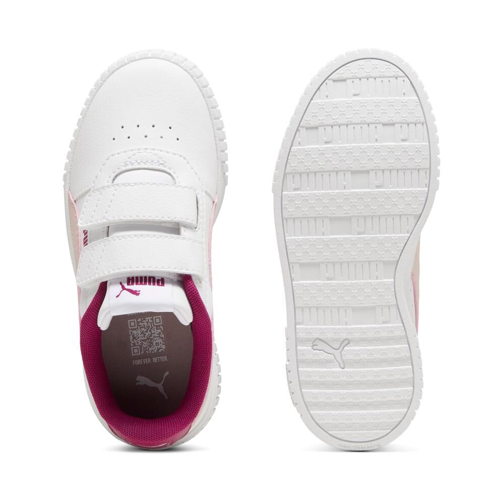 Zapatilla Infantil Niña Puma Carina 2.0 V Ps Blanco/rosado image number 5.0